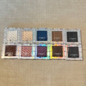 🌈 Lot of 10 L'Oréal Paris Eyeshadows Satin & Matte Brand New 🌈